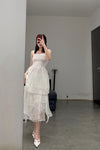 marc le bihan gown tube top dress 21940-E21 WHITE